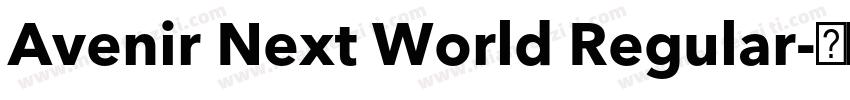 Avenir Next World Regular字体转换